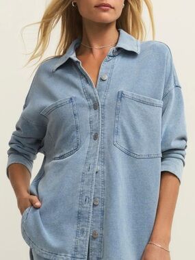 Z SUPPLY ALL DAY KNIT DENIM JACKET